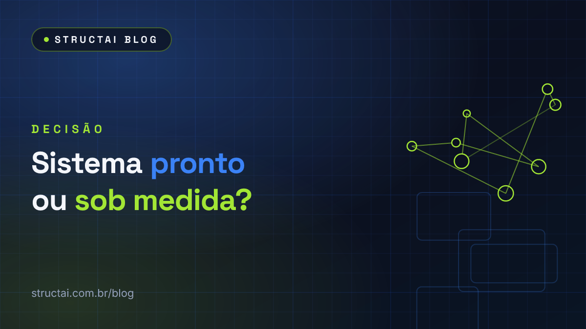 Capa do artigo: Sistema pronto ou sob medida? O guia para decidir sem queimar dinheiro