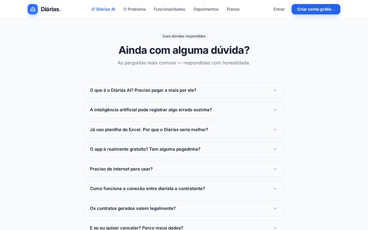 Perguntas frequentes e suporte